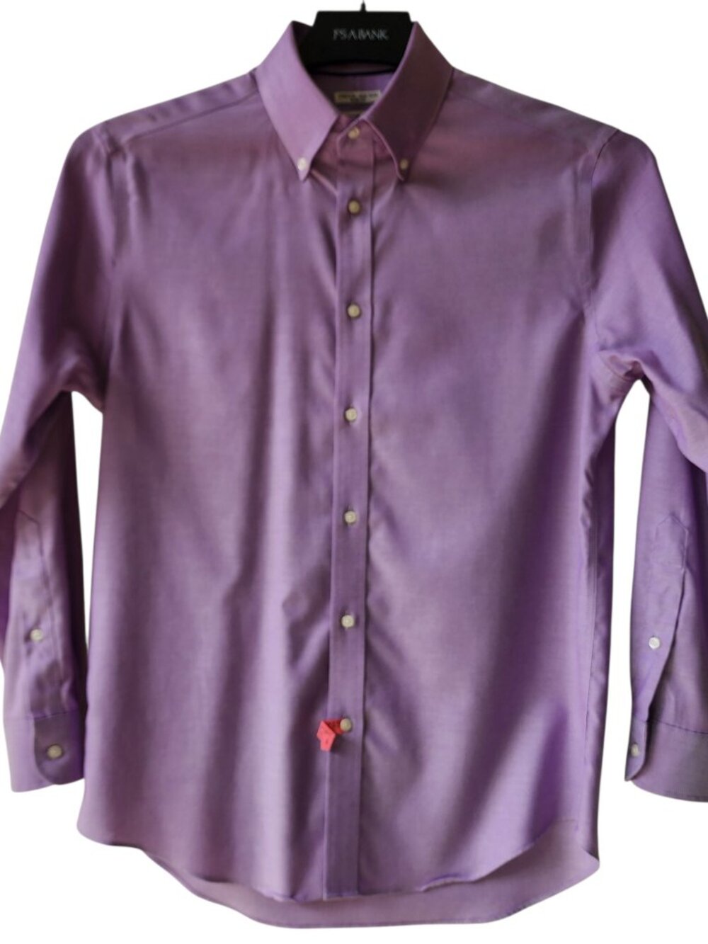 15.5 32 Slim Fit Purple Shirt Jos A Bank 1905 Cotton Blend Button Down Collar Sz